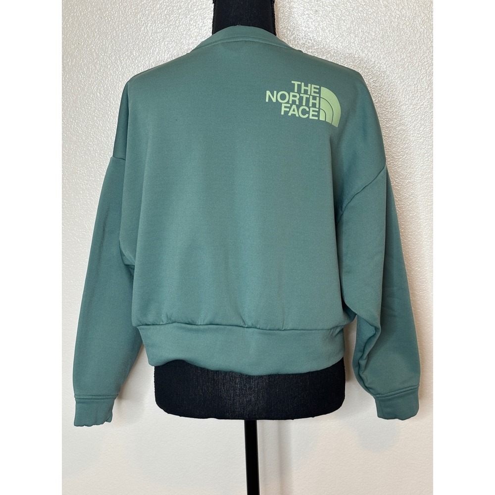 The North Face Horizon Cropped Boxy Oversized Sweatshirt Teal Size Small - Picture 2 of 7